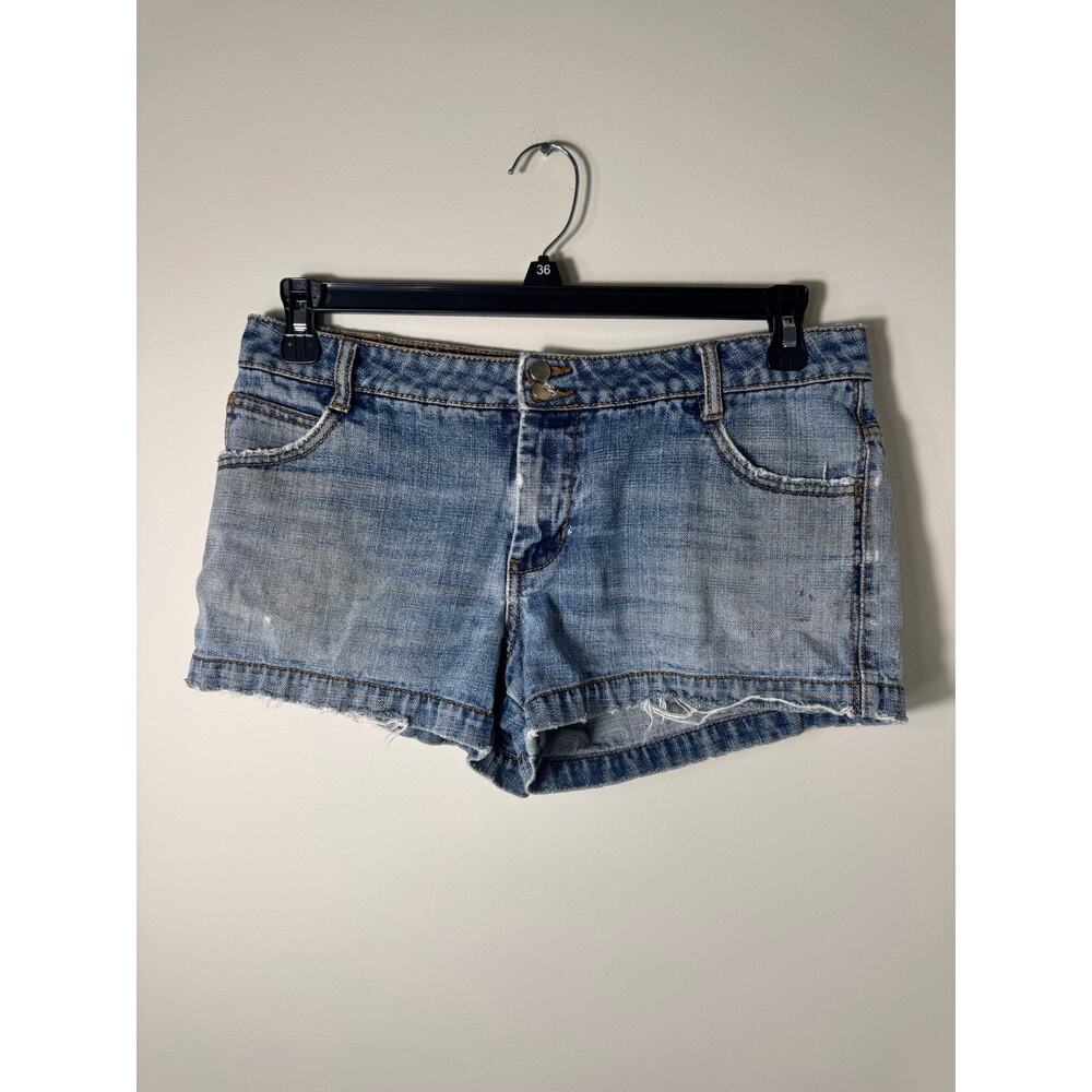 Vintage Y2K Low Rise Denim Jean Shorts Mossimo 11